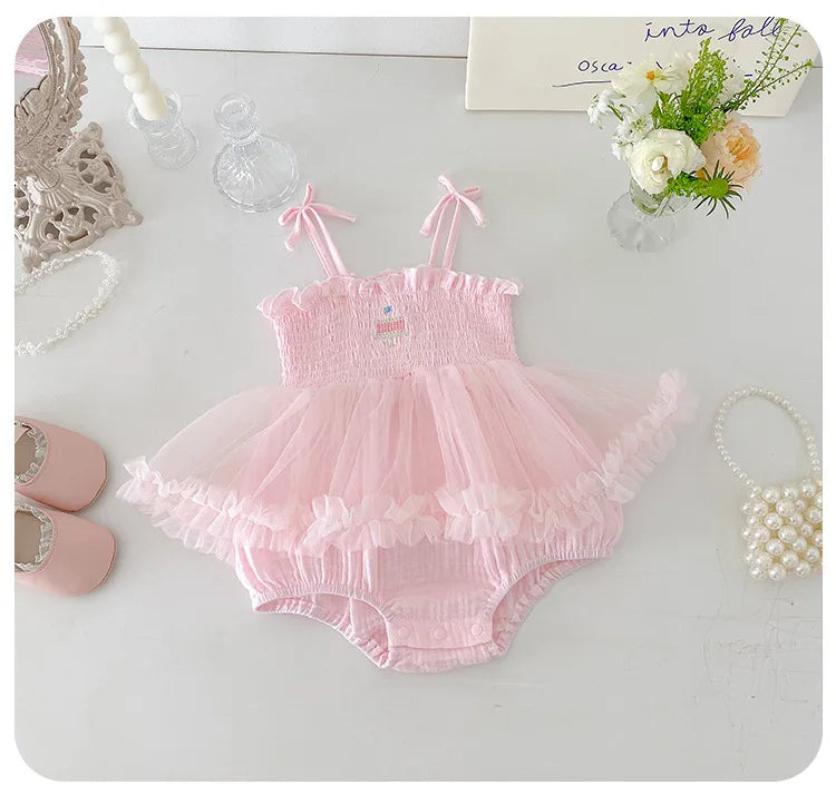 Eloise Cotton Candy Baby Girls Romper Dress