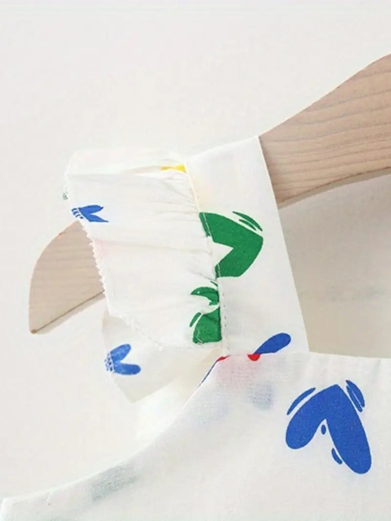 Girls colorful heart dress in breathable cotton – Ju Ju Jam fashion

