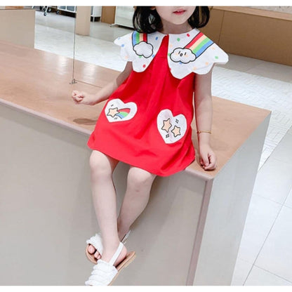 Rainbow Dreams toddler dress with multicolor layers – Ju Ju Jam fashion

