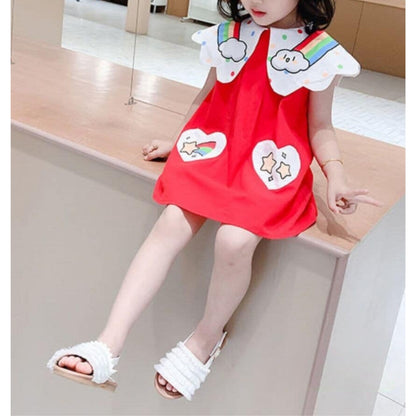 Fantasy-style rainbow dress for toddlers – Rainbow Dreams by Ju Ju Jam

