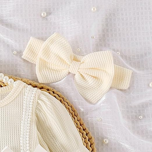  Ju Ju Jam Rose baby girl dress set – charming romper dress with soft socks and head bow for infants.
