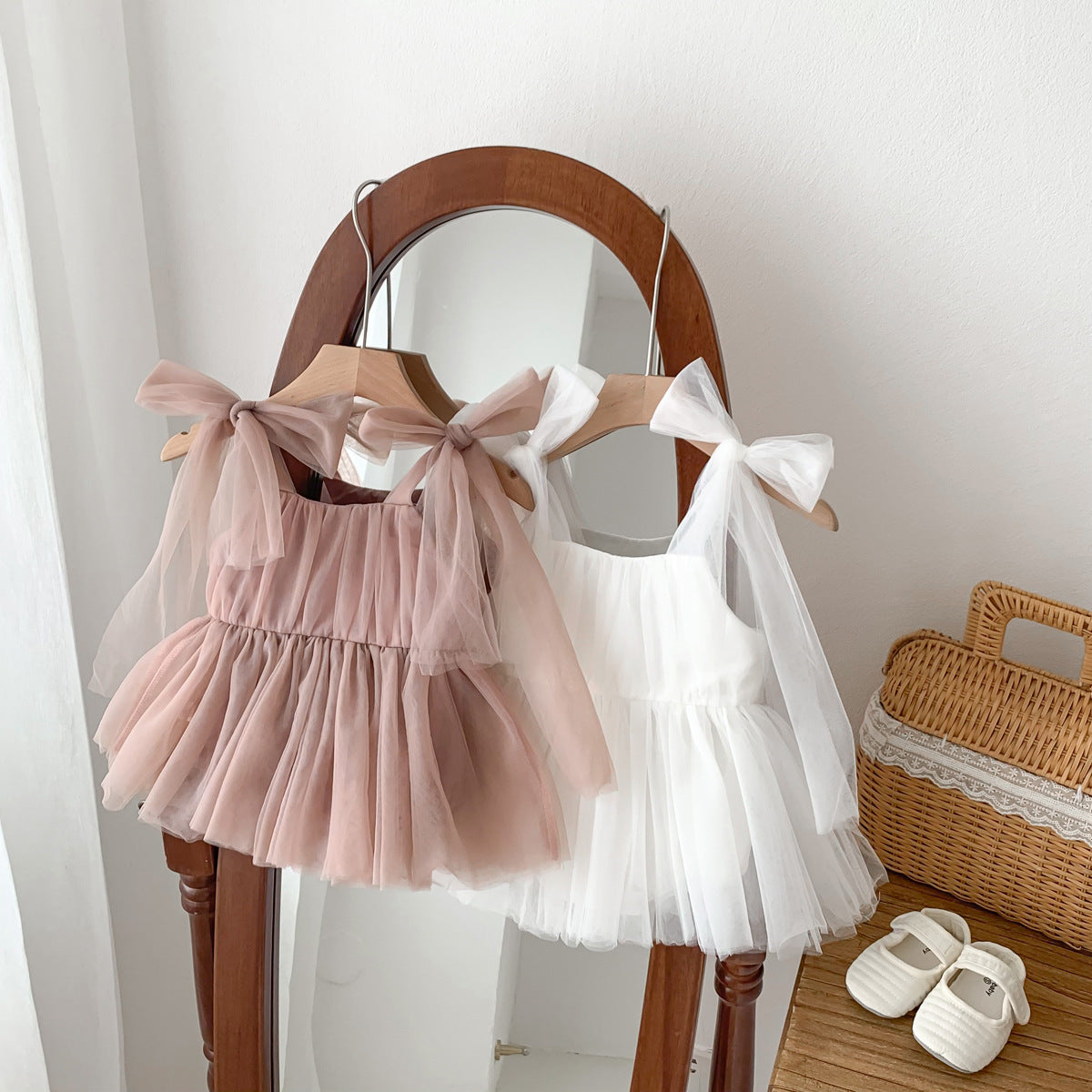 Ju Ju Jam Royal Net Romper for Girls - Elegant romper with luxurious net fabric and refined detailing for a stunning look.