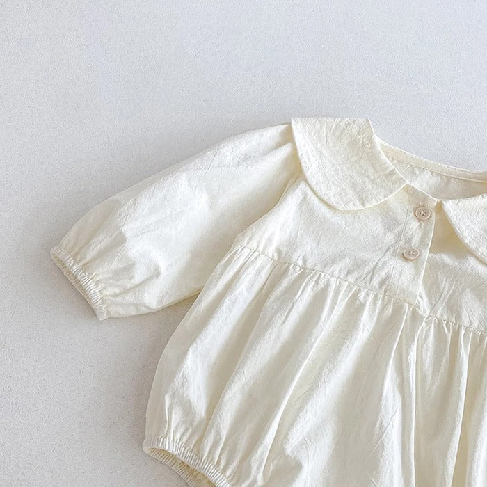 Icy Magic Embroidered Baby Girls 3-piece Romper Dress Set with Cap