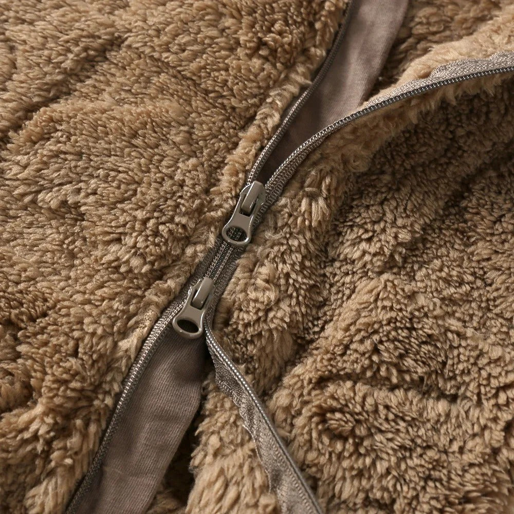 Snuggle Heart Hooded Baby Boys Girls Romper with Front Zip