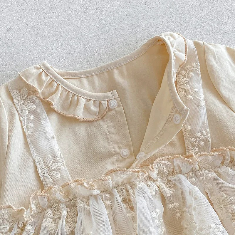 Creama Baby Girls Tulle Romper Dress with Headband