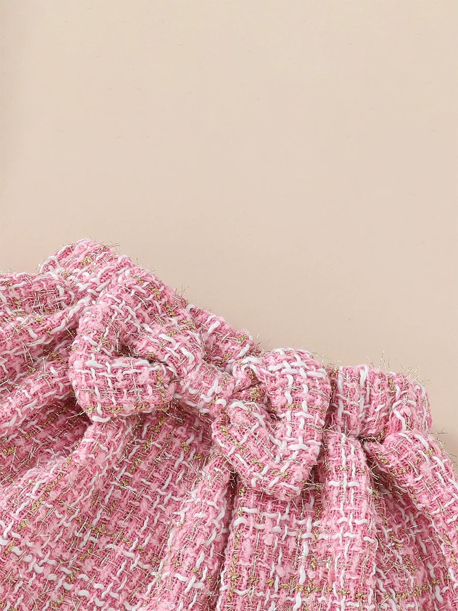 Suza Teddy Romper and Shirt Set with Headband