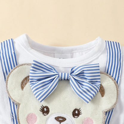 Giggle and Ted Baby Girls Romper Dress with Headband