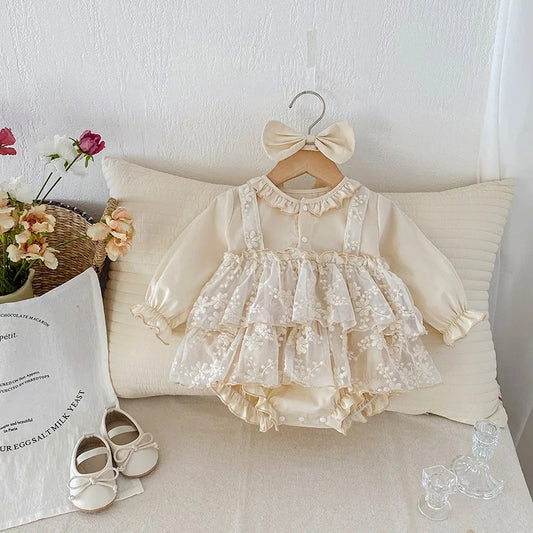 Creama Baby Girls Tulle Romper Dress with Headband