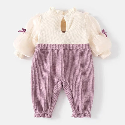 Sweet Bloom 3D Flower Baby Girls Glowy Romper