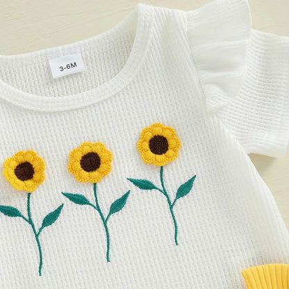 Sanya Baby Girls Romper Set with Matching Headband and Socks