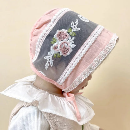 Peachy Embroidered Baby Girls Cap