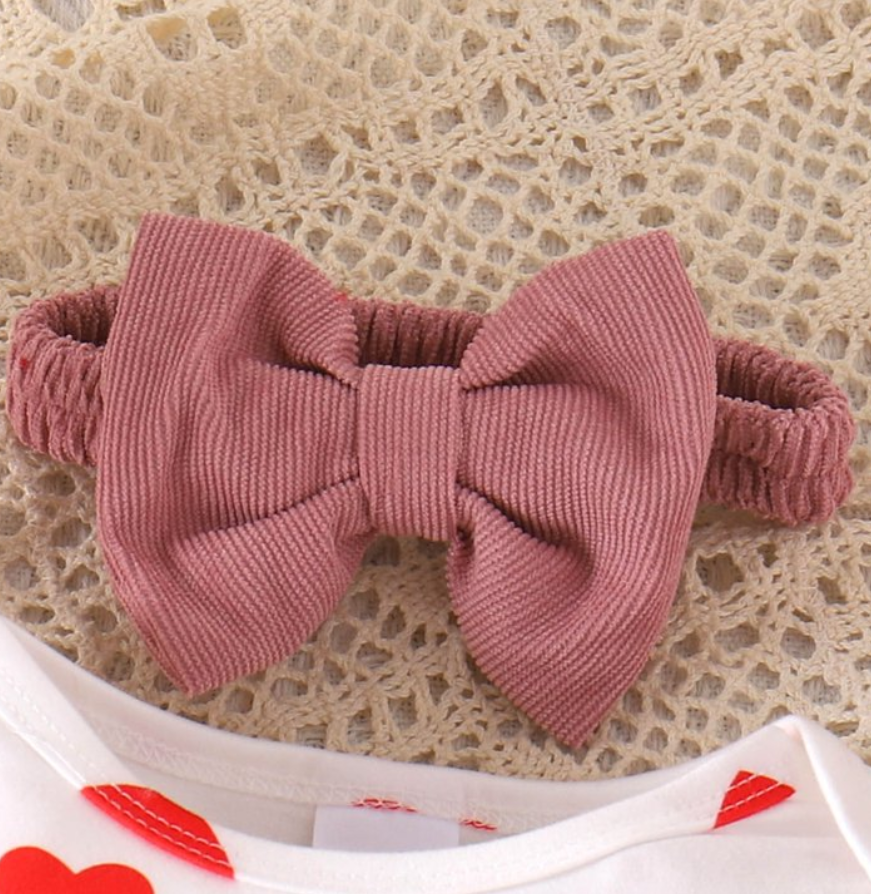 Madison Baby Girls Romper Dress with Headbow