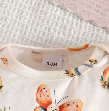 Ellie Bee Blossom Baby Girls Romper Dress with Headbow