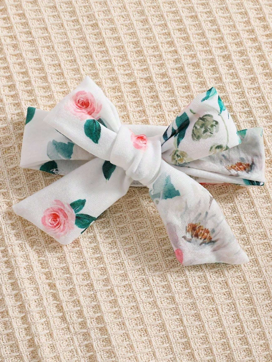 Florence Baby Girls Petal Romper Dress with Headbow