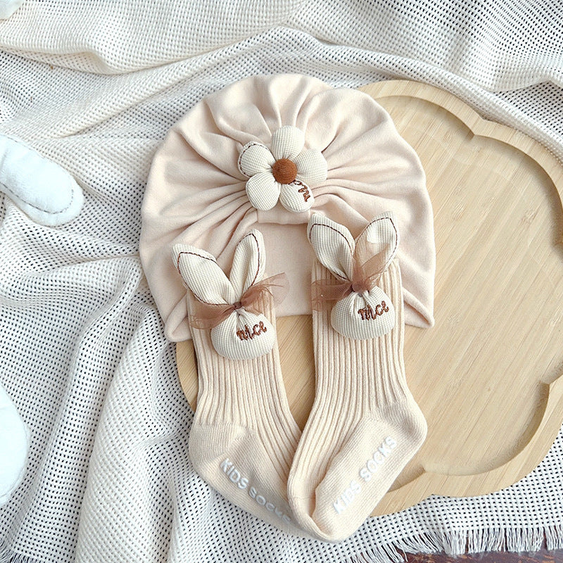 Little Petals Baby Girls Hat And Socks Set