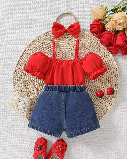 Iva Little Hearts Girls Set with Headband