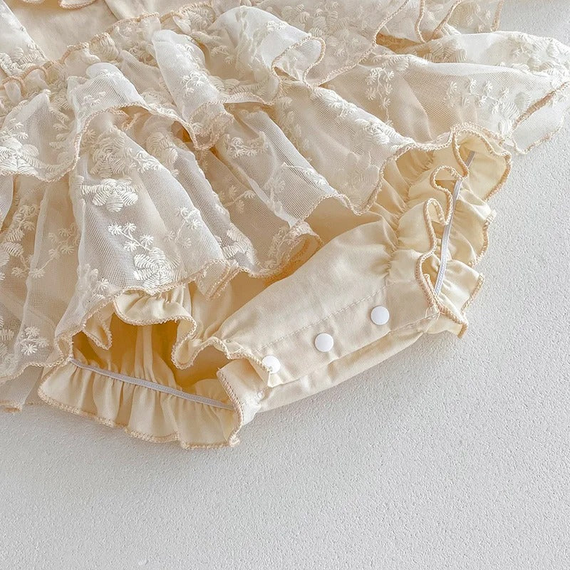 Creama Baby Girls Tulle Romper Dress with Headband