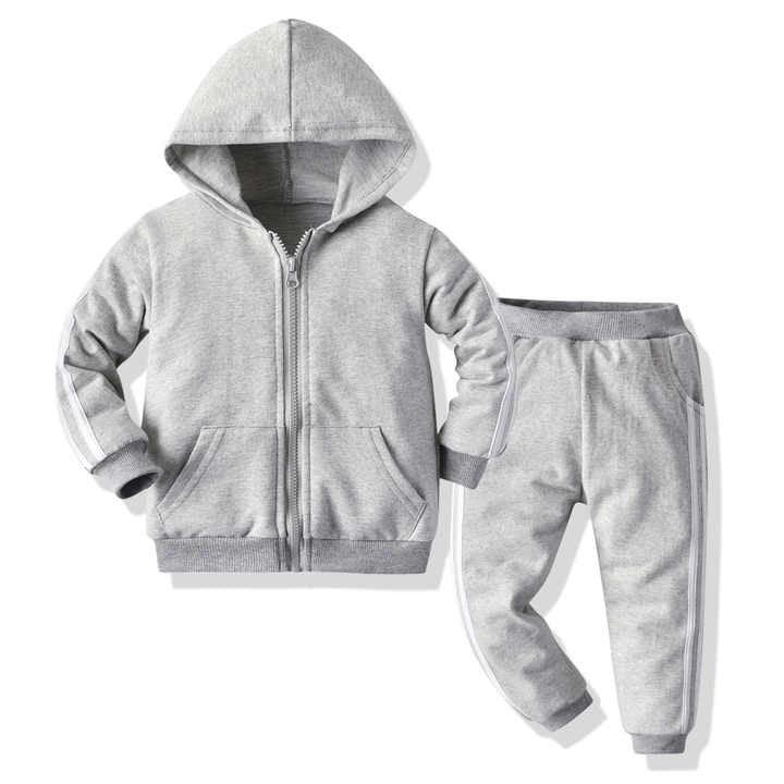Sporty hooded tracksuit set for baby boys and girls – Ju Ju Jam

