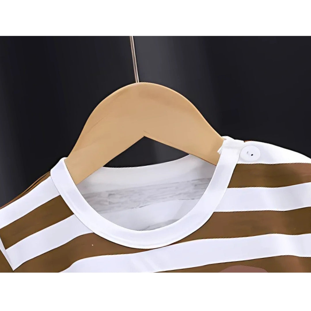 Ju Ju Jam boys lounge outfit with striped design and playful bear motif

