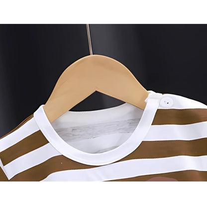 Ju Ju Jam boys lounge outfit with striped design and playful bear motif

