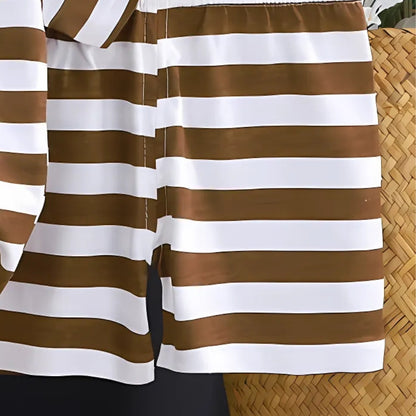 Ju Ju Jam boys striped lounge set with adorable bear face print on top


