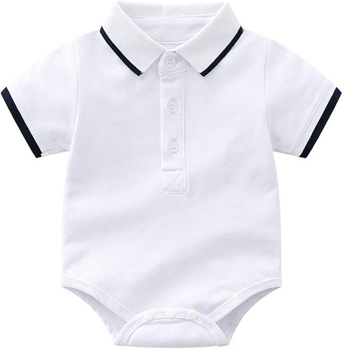 Ju Ju Jam polo-style baby boys romper with shorts – classic and comfy look

