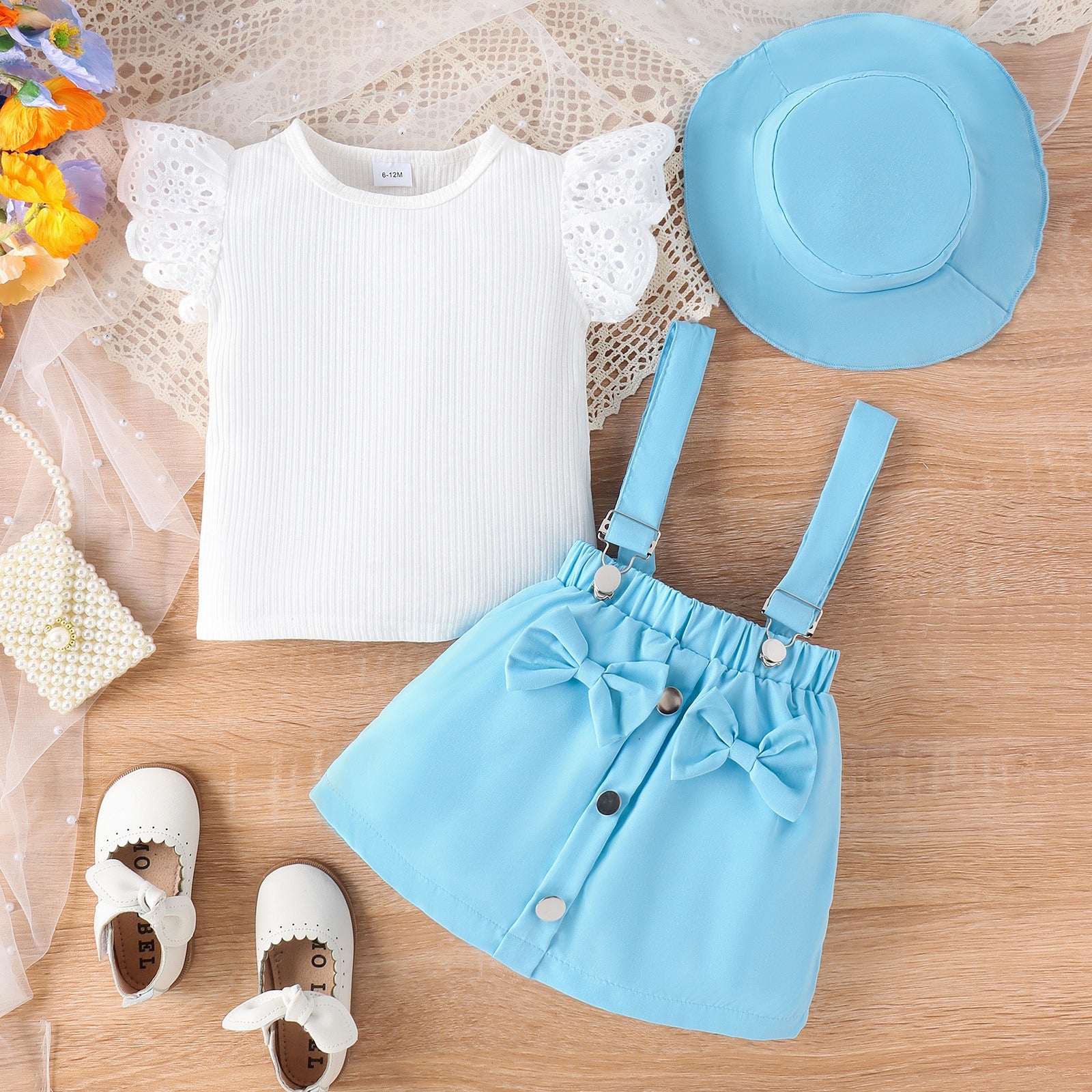 Sweet Bow Belle Short Skirt Set for baby girls by Ju Ju Jam