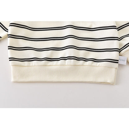 Teddy Stripes co-ord outfit for little boys – breathable and cute summer wear by Ju Ju Jam.

