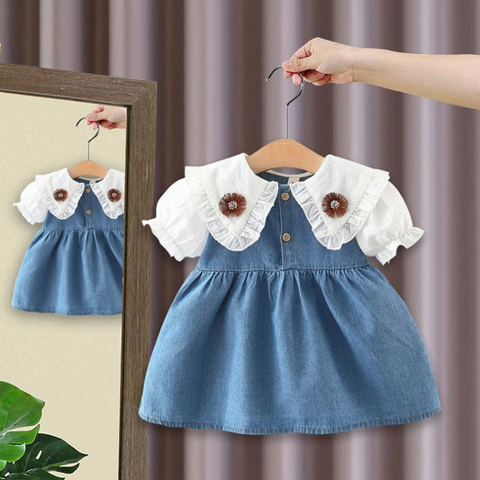 Classic Denim Girls Dress