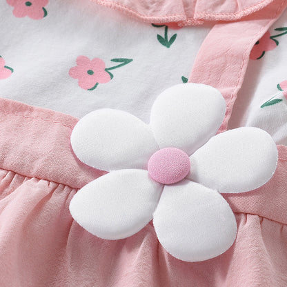 Baby girls' Tiny Blossom Dress - Features subtle blossom designs for a cute and elegant look, perfect for warm-weather wear, available at Ju Ju Jam.