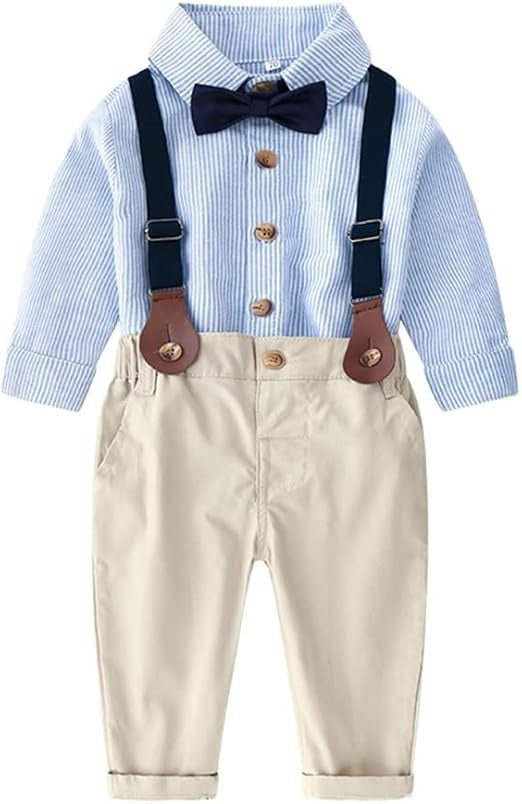 Adorable baby boy suspender set with “Tiny Boss” theme – Ju Ju Jam

