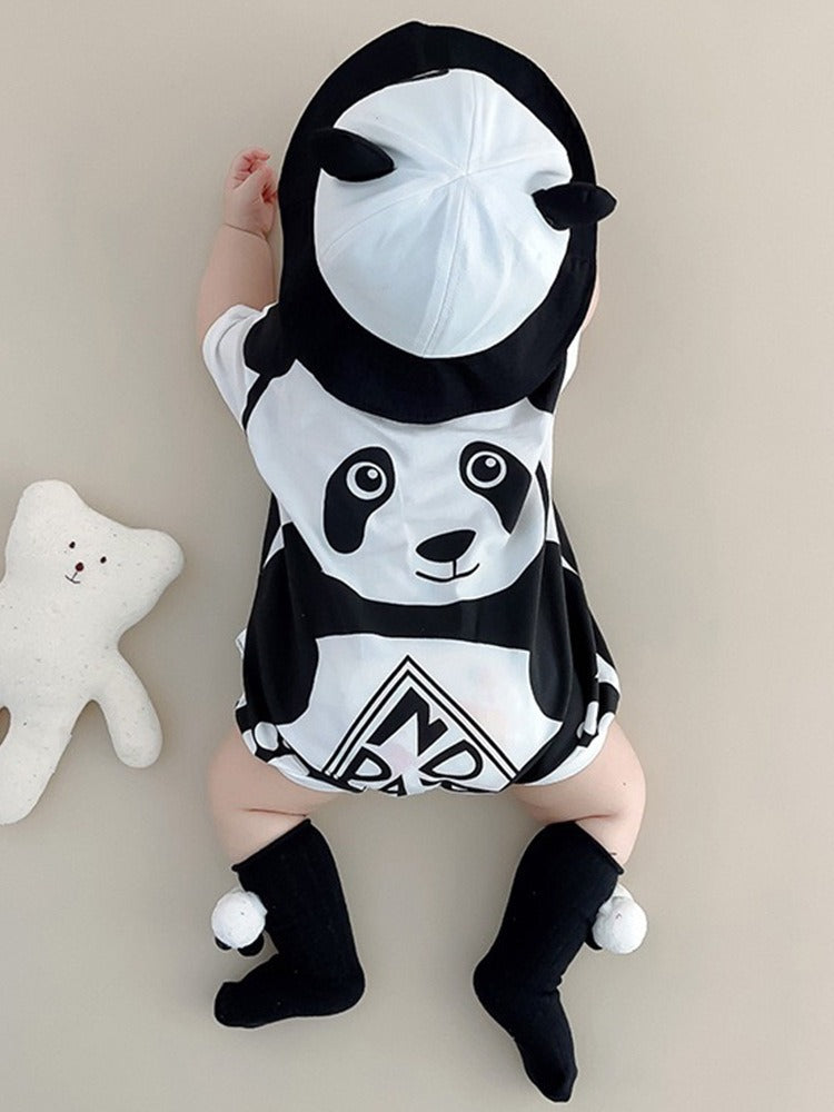 Adorable toddler in Tiny Paws Panda Romper – Ju Ju Jam

