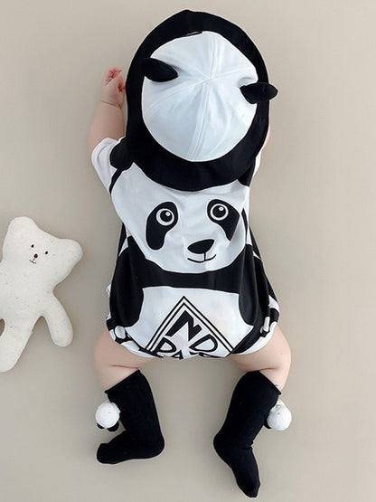 Adorable toddler in Tiny Paws Panda Romper – Ju Ju Jam

