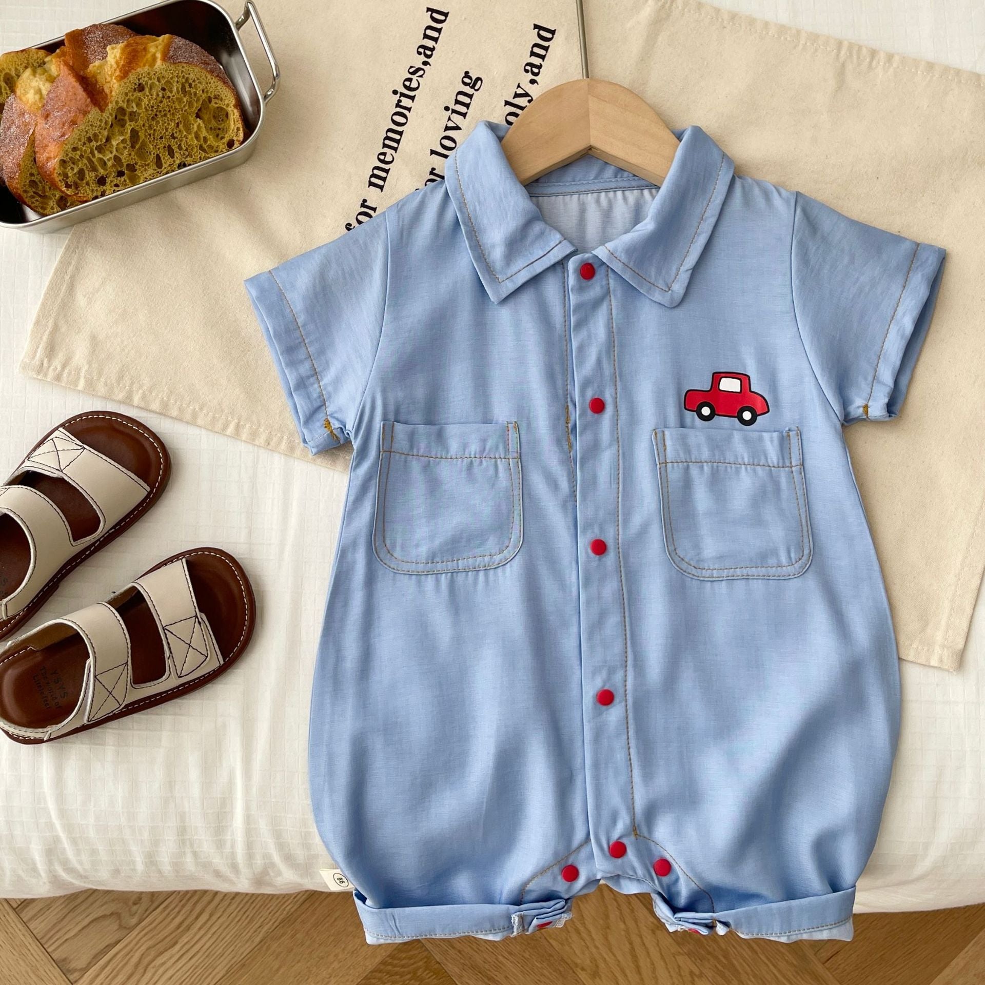 Adorable Travel-Themed Baby Romper by Ju Ju Jam