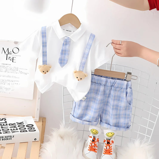 Trendy Boys Suspender Styled Set