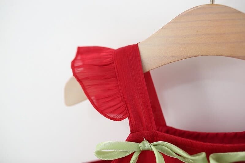 Back view of Tulip Hanging Girls Dress – flowy and fashionable outfit from Ju Ju Jam

