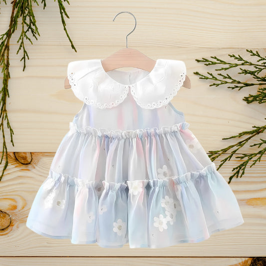 Twirl frill flowers girls dress by Ju Ju Jam – floral and flowy baby outfit

