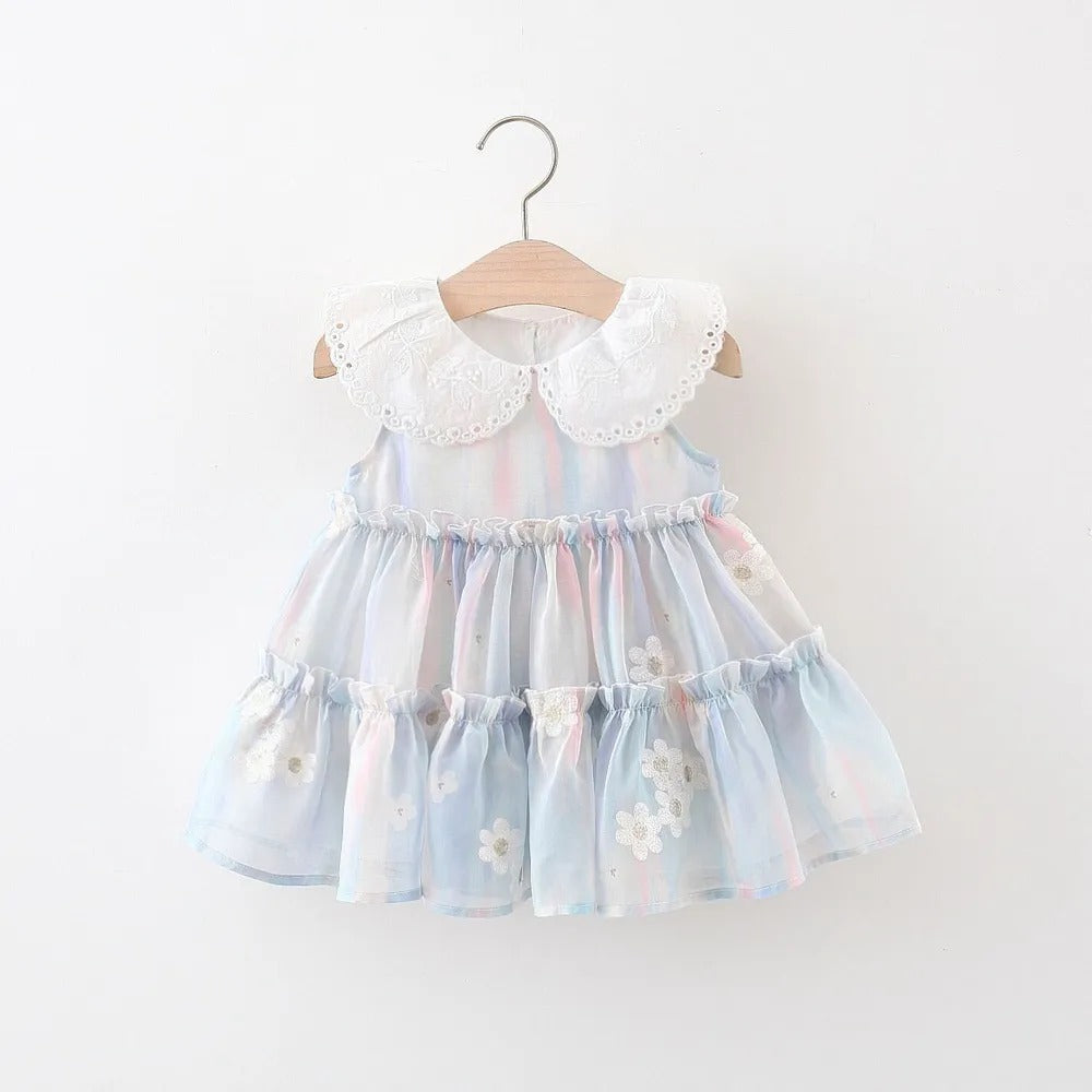 Twirl-ready baby girl dress with frills and flowers – Ju Ju Jam fashion

