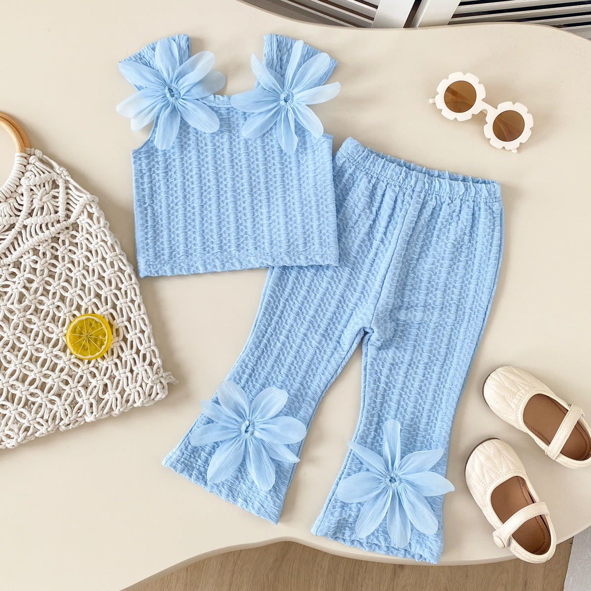 Myra Sky Blossom Baby Girls Two Piece Set