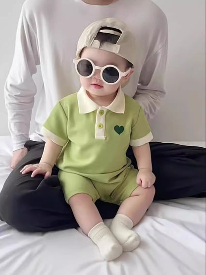 Jim Tiny Heart Baby Boys Romper
