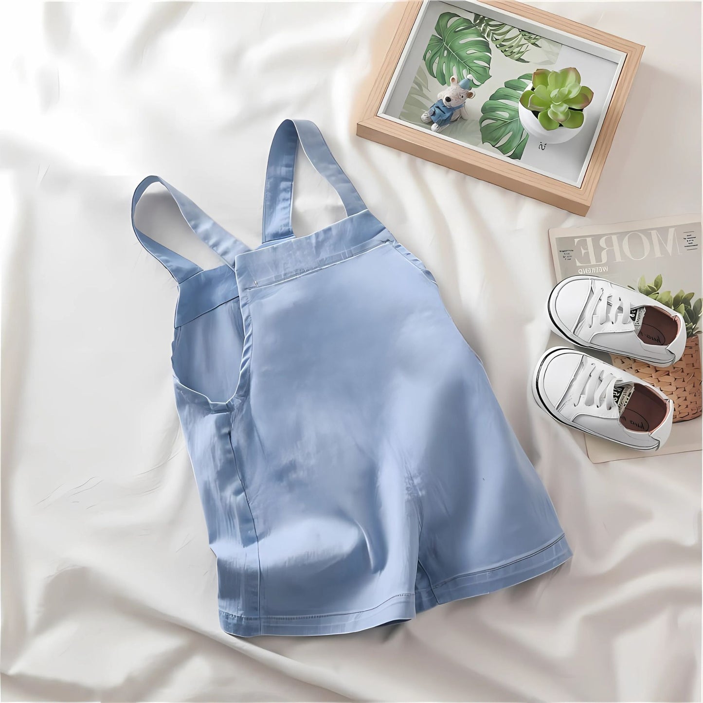 Light Denim 3D Girls Jumpsuit