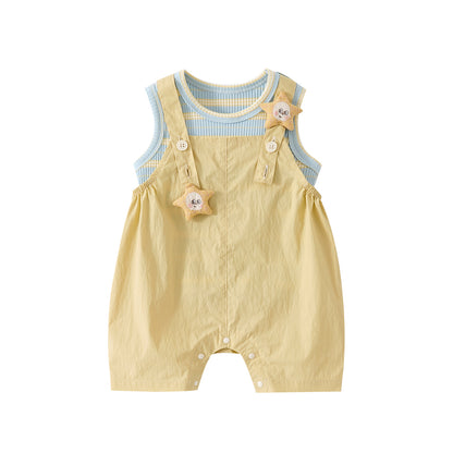 Star Striped Baby Boys Girls Unisex Romper Set