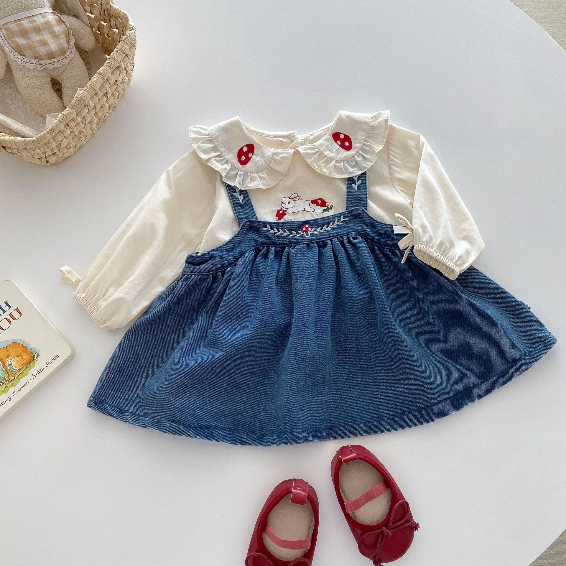 Valentina embroidered girls top and dress set – Ju Ju Jam


