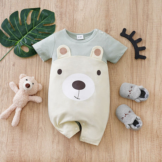 Baby in Warm Day Wonder Baby Romper by Ju Ju Jam – perfect for sunny days

