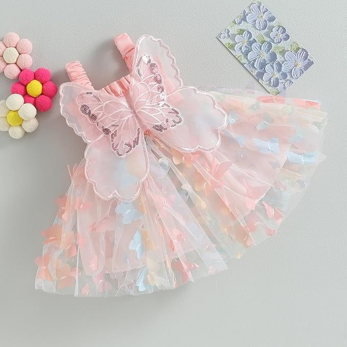 Girls' princess dress with whimsical butterfly design from Ju Ju Jam