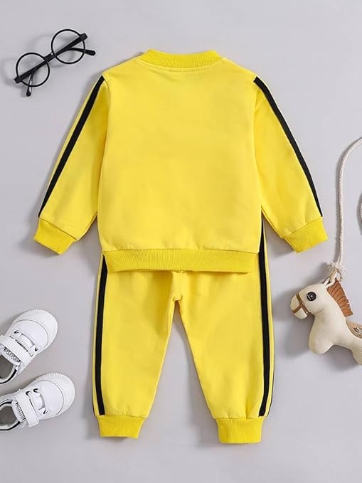Ju Ju Jam boys sporty tracksuit with yellow block design

