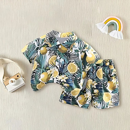 Ju Ju Jam boys summer outfit with fresh lemon design

