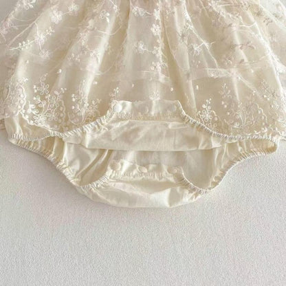 Red Bow Baby Girls Romper Dress