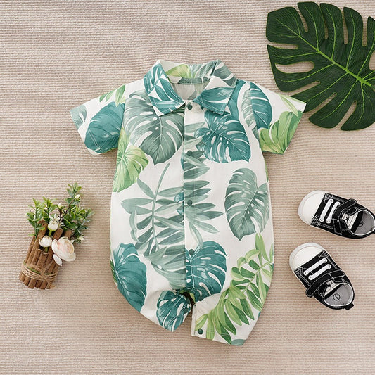 Autumn Leaf Baby Boys Travel Romper