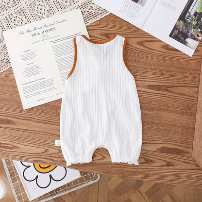 Ju Ju Jam Baby Romper: Sleeveless Bear Design for Fashionable Infants
